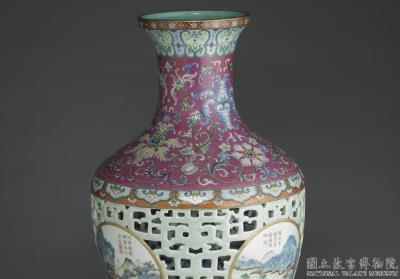 图片[2]-Double-layered vase with open work and auspicious pattern in yangcai painted enamels, Qianlong reign (1736-1795), Qing dynasty-China Archive